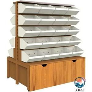 大きなスーパーマーケットの棚 5 段スーパーマーケット棚 両面収納棚 キャビネット付き 頑丈な金属製棚ユニット