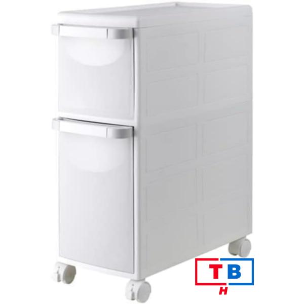 キッチン隙間収納 洗面所収納キャビネット PPプラスチック 4輪 幅22cm 超狭ギャップキャビネッ...