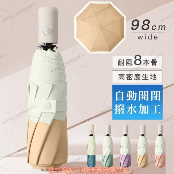 TBH日傘完全遮光折りたたみ傘遮光遮熱紫外線カットUVカット軽い雨傘自動開閉レディースメンズ頑丈な8...