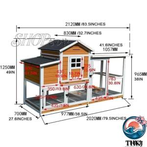 鶏用ケージ木製 鳥かご飼育ケージ 鳩の檻 83...の詳細画像4