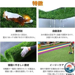 耐久性の人工芝 ロール ベランダ 庭 芝生マッ...の詳細画像3