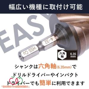 ステップドリル ステンレス用 ドリルビット 4...の詳細画像5