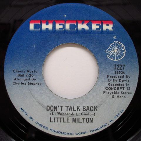 LITTLE MILTON()-Don't Talk Back (Orig)