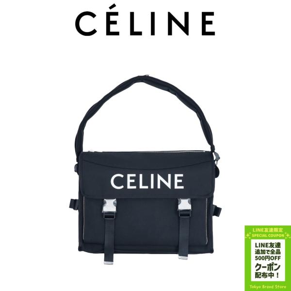 セリーヌ CELINE ラージ メッセンジャー CELINEプリント ナイロン 198712DMT....