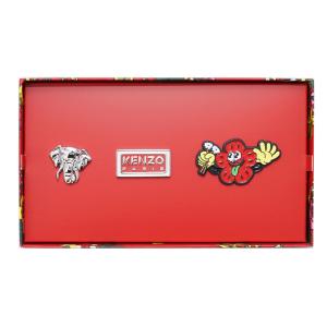 KENZO ケンゾー FD55AC122M01 セット オブ 3 スタンプ ピンズ エレファント Boke Boy KENZOPARIS ギフト プレゼント ロゴ 3点セット｜tbstore