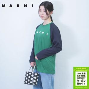 レデイーズサイズ MARNI KIDS マルニ キッズ ロンT トップス ロゴ入り ロングスリーブTシャツ Tシャツ 長袖 M00872M00HZ 子供 お子様 女の子 男の子｜tbstore