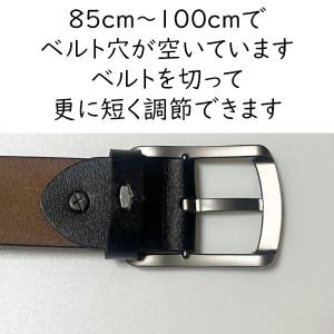 ベルト メンズ レザー 本革 黒 無地 シンプ...の詳細画像4
