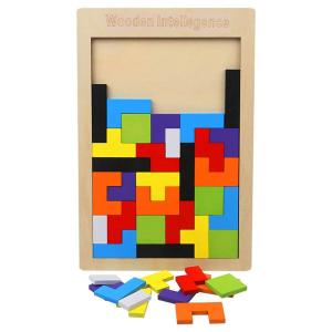 知育玩具 積み木 テトリス 木製 パズル ジグソーパズル