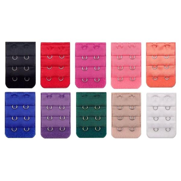 (10色セット)ブラジャー延長ホック 2段 ブラエクステンダー アンダーサイズアップ