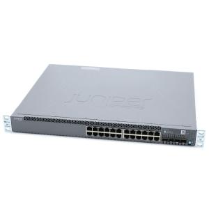 Juniper EX3400-24P 24ポート1000BASE-T PoE+対応 4ポート10GbE SFP+スロット 2ポート40GbE QSFP+スロット搭載 L2/L3スイッチ 冗長電源｜tce-direct