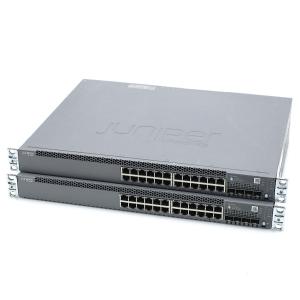 【2台セット】Juniper EX3400-24P 24ポート1000BASE-T PoE+対応 4ポート10GbE SFP+スロット 2ポート40GbE QSFP+スロット搭載 L2/L3スイッチ