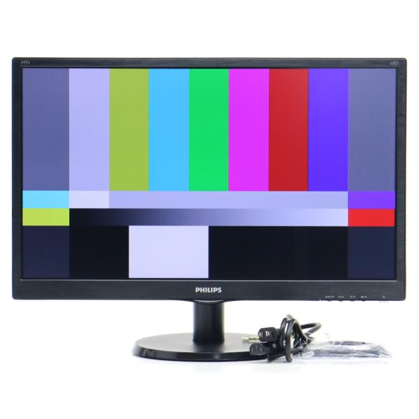 モニター PHILIPS 243V5Q 23.6インチ非光沢MVAパネル フルHD 1920x108...