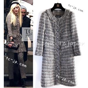 シャネル コート CHANEL 美品 チェーン トリミング ワンピース  