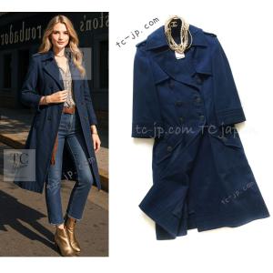 CHANEL（シャネル） ミックスツイードロングコート 00A ライトブルー