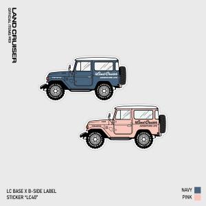 ランクルBASE × B-SIDE LABEL ステッカー LC40