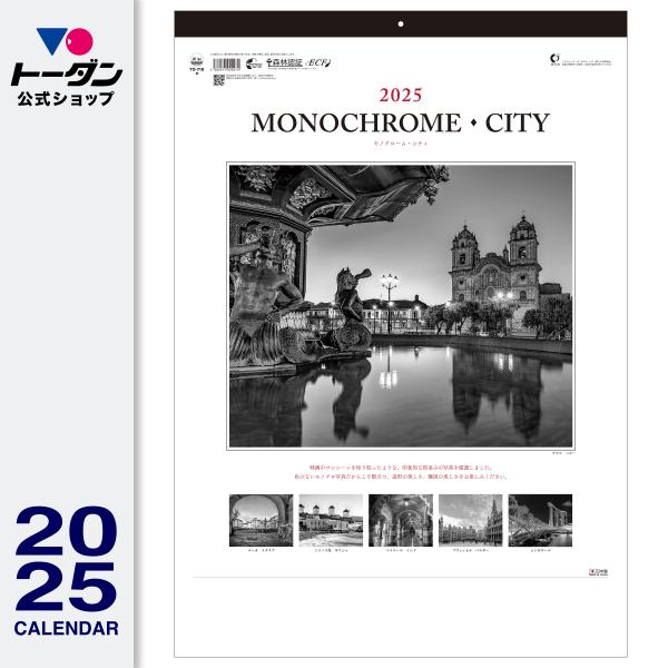 2024年 トーダン モノクローム・シティ / 壁掛け世界風景カレンダー TD-710
