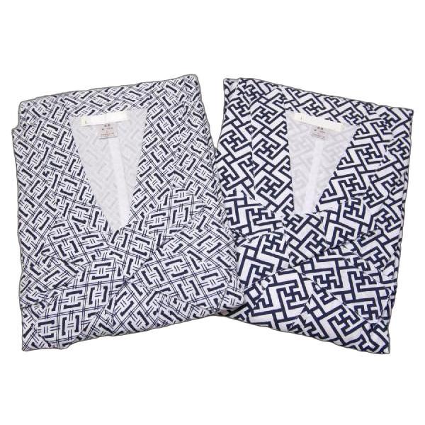 寝巻き メンズ 二重ガーゼねまき 紳士用 S・M・L 紺 介護