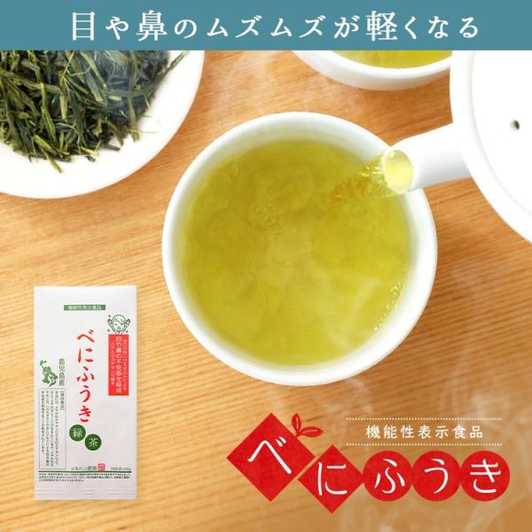 べにふうき茶 緑茶 機能性表示食品 鹿児島産 茶葉 100ｇ 粉末50g お茶