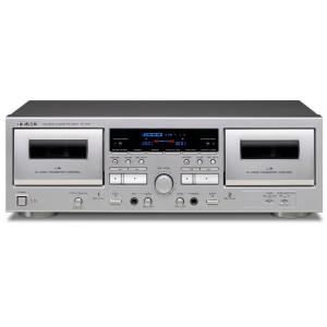 TEAC ダブルカセットデッキ W-1200 シルバー【新品再生品】