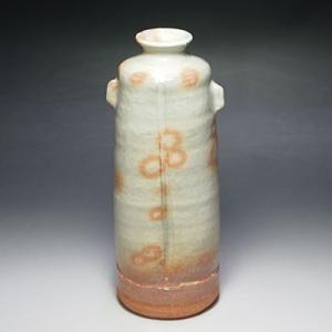 茶道具/花生） 瀬戸 赤津焼 織部下蕪花入 長谷元窯 加藤景陶作 紙箱