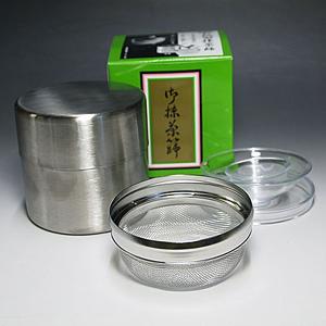 (茶道具) ステンレス製 お椀型抹茶篩 茶こし缶 茶篩缶 茶...