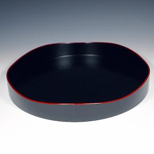 茶道具/点前盆）木製 本塗真塗 貝入 八卦盆（はっけぼん） 裏千家 : お