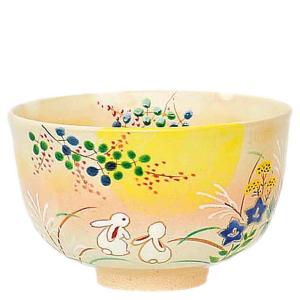 茶道具 京焼清水焼 抹茶茶碗 色絵 春野茶碗 加藤永山作 : お茶道具の駒