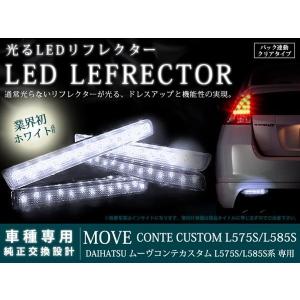 LEDリフレクター クリア ムーヴコンテ L575S 585S 26発 左右セット