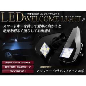 20系 アルファード 前期 LEDウェルカムライト SMD10発 ホワイト