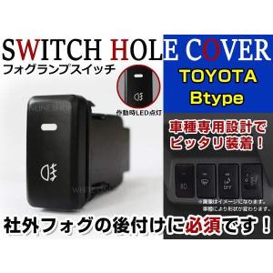 ON/OFF フォグランプ スイッチ LED スイッチホール パネル サクシード