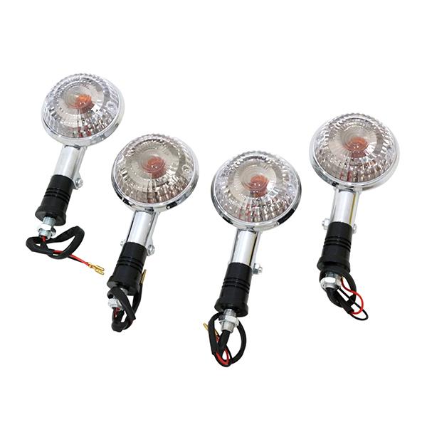 ヤマハ 純正タイプ 丸形 ウインカー クリア 4個 RZ250 RZ350 XV ビラーゴ400 V...