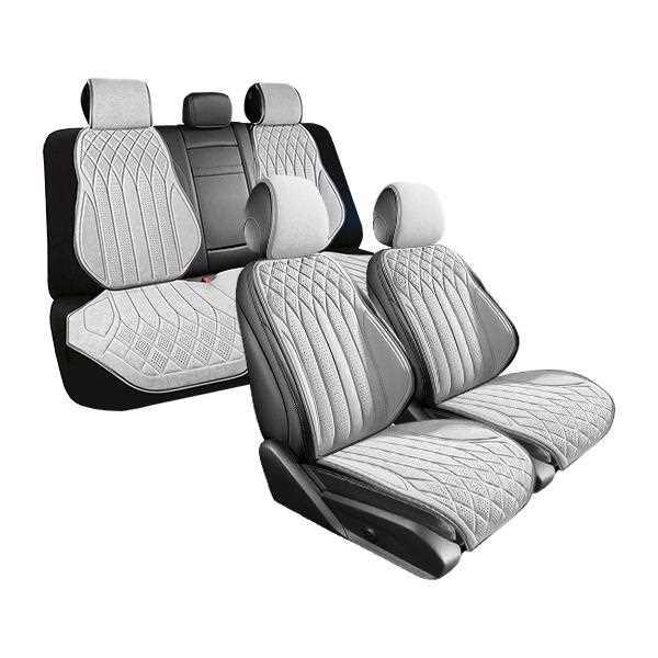 クライスラー 200 JS 汎用 スエード エプロンタイプ シートカバー 白 ホワイト 運転席 助手...