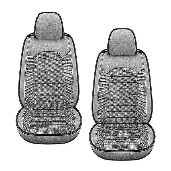 汎用 シートカバー 2席セット グレー リネン クライスラー 200 JS フロント 運転席 助手席...