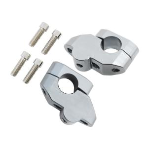 ハンドルアップスペーサー 26mmアップ ハンドルバックアップスペーサー 約22.2mm 7/8インチ対応 ハンドルバーライザー バイク チタングレー