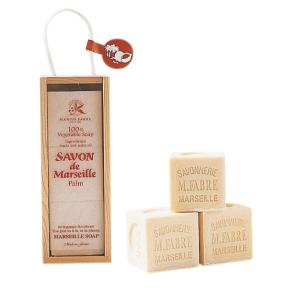 石鹸 マルセイユ石鹸 ギフト 木箱入り パーム 200g×3個　サボンドマルセイユ　