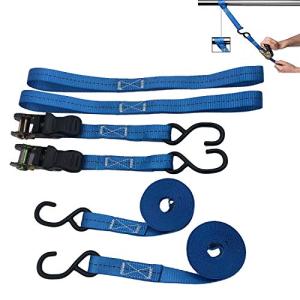 ラッシングベルト,ラチェット式タイダウンベルト2本セット,荷締めベルト4mラチェット ブルー固定バンド 破断荷重800kg ラッシング幅2.5cm