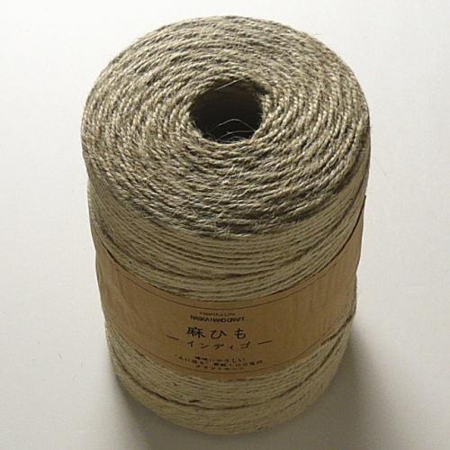 ３カセ分！３００Ｍあさひも 日本製ジュート（黄麻）１００％の環境に優しい麻ひも ＜インディゴ＞ 生成...