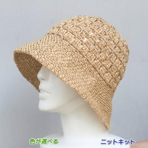 毛糸 ニーノで編む２玉で完成の２ＷＡＹ帽子 和紙 かぎ針編み セット｜teamiohenya