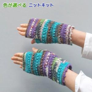 編み物キット 手袋 オパール毛糸で編むかぎ針編みのハンドウォーマー