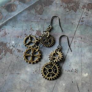 ギアピアス シルバー925 18G スタッドピアス 歯車 ギアー gear