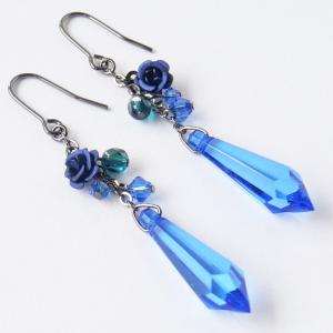 ピアス ロリータ 薔薇 ローズ ロング ドロッ...の詳細画像5