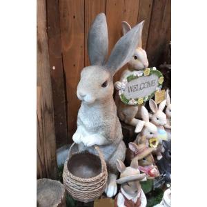 うさぎポット(穴あり)　・・・ガーデニング・庭・新生活・誕生日・母の日・クリスマス