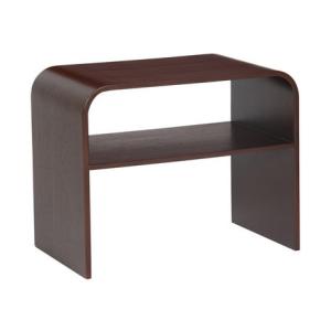 幅51cm・天然木オーク製・2way北欧サイドテーブル（ダークブラウン