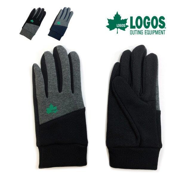 メンズ LOGOS ロゴラバープリント 手袋 滑り止め 裏ボア 防寒 保温 紳士 男性 グローブ す...