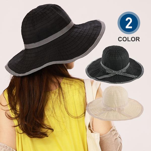 つば広 折りたたみ 帽子 女優帽 レディース 婦人 紫外線対策 UV対策 UVカット 日焼け防止 U...