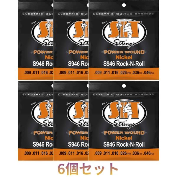 6個セット SIT STRINGS PowerWound ROCK-N-ROLL S946 .009...