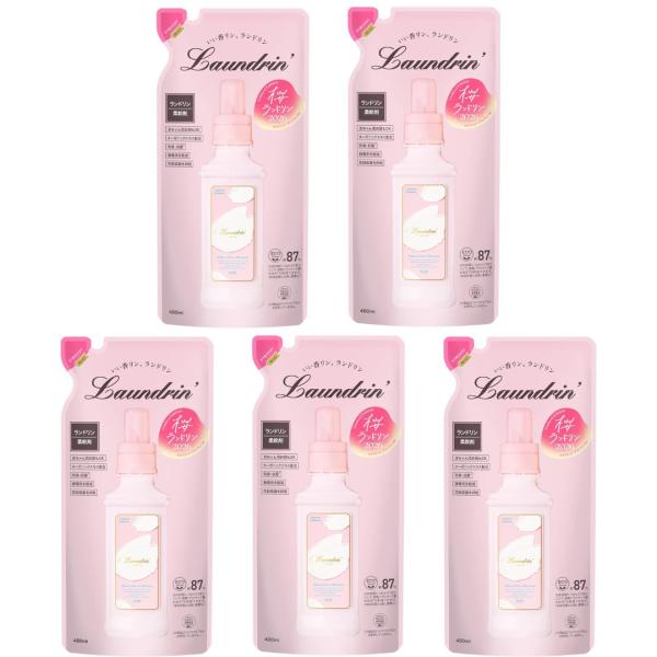 5個セット ランドリン 柔軟剤 サクラチェリーブロッサムの香り 2026 詰め替え 480ml