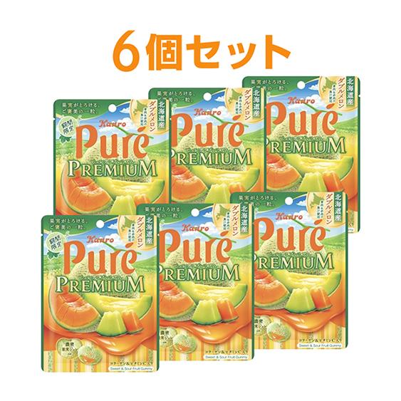 【6個セット】カンロ ピュレグミプレミアム 北海道ダブルメロン 福岡第一倉庫