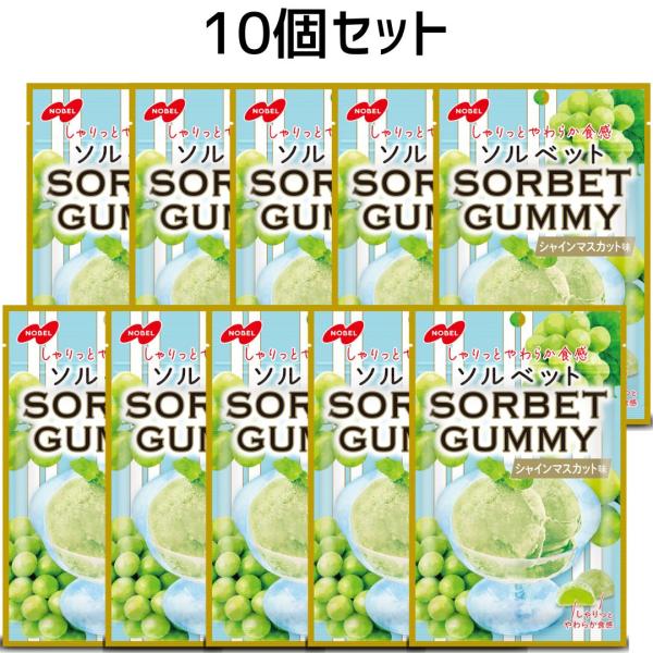 10袋セット ソルベットグミ シャインマスカット味 島根倉庫
