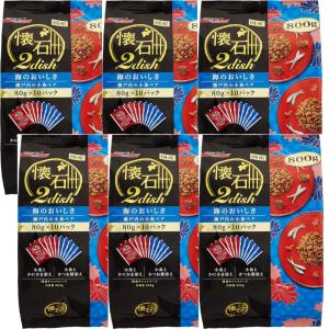 ペットライン 【6セット】ペットライン 懐石2ｄｉｓｈ キャットフード 瀬戸内の小魚ペア 800ｇ(80ｇ×10) ドライ グルメ トッピング 国産 アソート 小分け 800g(｜tech-in